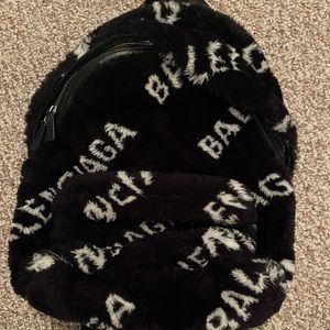 Balenciaga Black Sherling Backpack